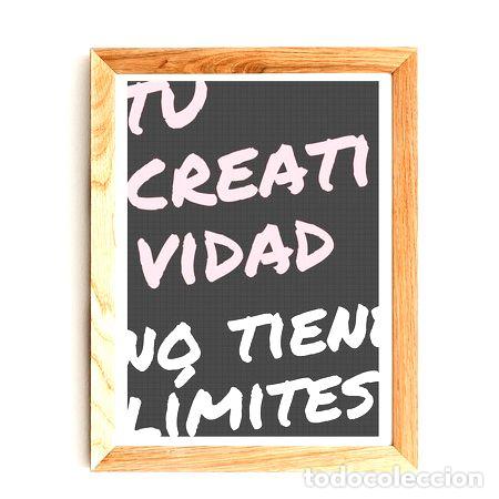 Medaglie tematiche: poster tipografico tu creatividad no tiene limites
