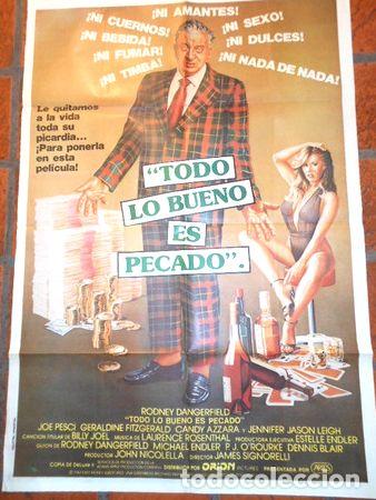 Medaglie tematiche: afiche de cine todo lo bueno es pecado cod 163