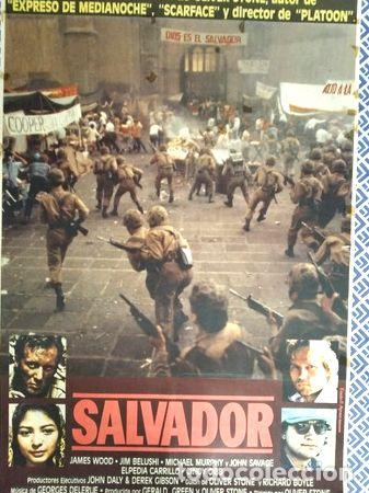 M&eacute;dailles th&eacute;matiques: afiche original salvador oliver stone original cine