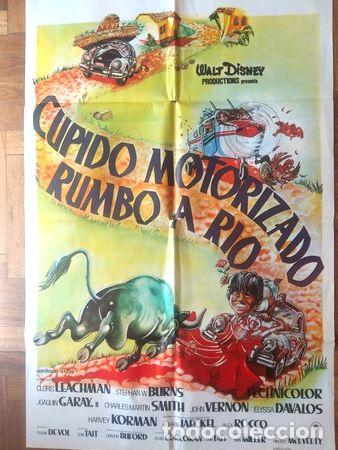 M&eacute;dailles th&eacute;matiques: antiguo afiche original cine cupido motorizado rumbo a rio