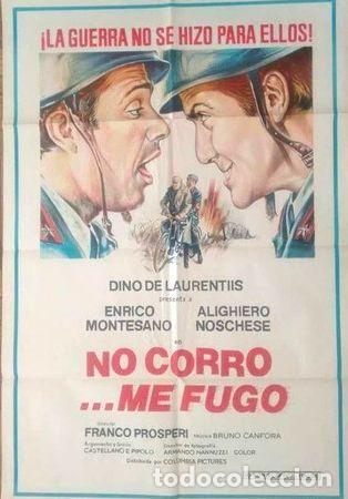 M&eacute;dailles th&eacute;matiques: antiguo afiche poster original de cine no corro me fugo