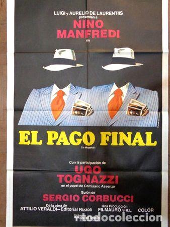 M&eacute;dailles th&eacute;matiques: antiguo afiche poster original de cine el pago final