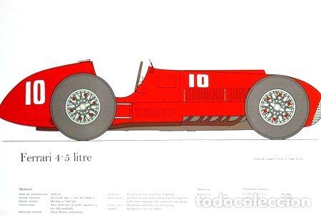 M&eacute;dailles th&eacute;matiques: litografia ferrari 45 litros ilustracion de g oliver