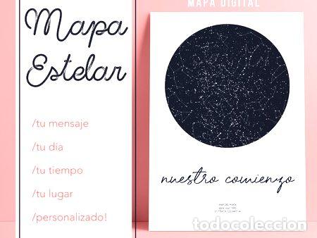 M&eacute;dailles th&eacute;matiques: mapa estelar personalizado lamina digital