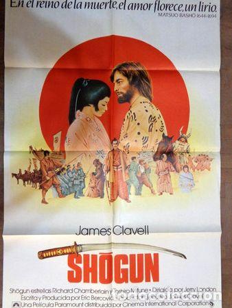 M&eacute;dailles th&eacute;matiques: antiguo afiche poster original d cine shogun