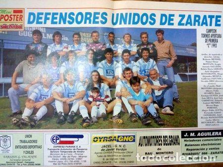 M&eacute;dailles th&eacute;matiques: mini posters defensores unidos de zarate 1993
