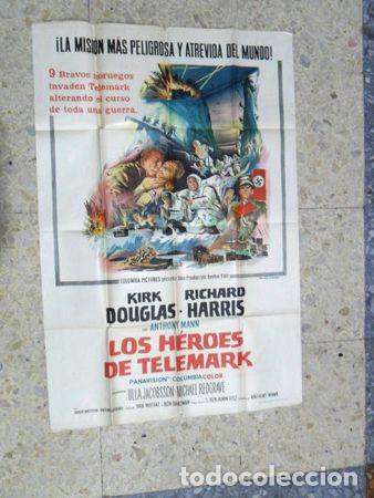 M&eacute;dailles th&eacute;matiques: antiguo afiche cine los heroes de telemark 1965 kirk douglas