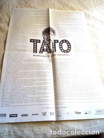 M&eacute;dailles th&eacute;matiques: afiche tato bores monologo 2000 70x50cm