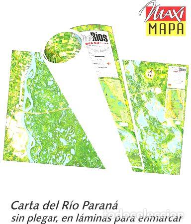 M&eacute;dailles th&eacute;matiques: mapa rio parana impreso lamina para enmarcar