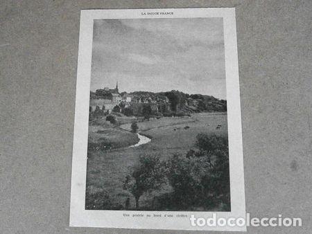 Medallas tem&aacute;ticas: lamina la douce france une prairie au bord dune 1955