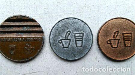 Medaglie tematiche: antigua ficha cafe lote x 3