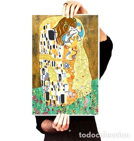 Medallas tem&aacute;ticas: poster 35x50 el beso klimt