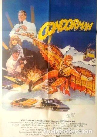 Medallas tem&aacute;ticas: antiguo afiche poster original de cine condorman