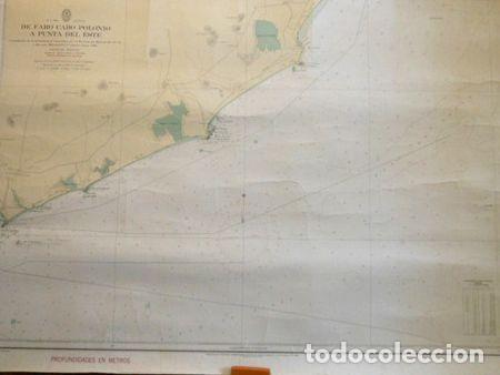 Medallas tem&aacute;ticas: mapa nautico cabo polonio a punta del este 1969