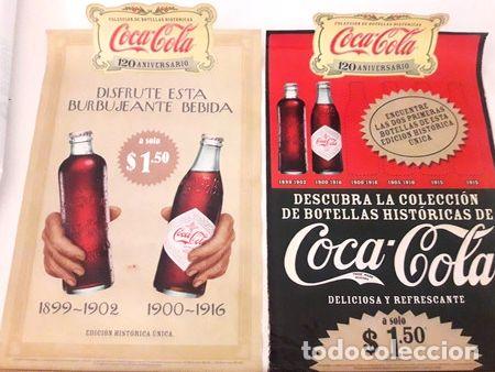 Medallas tem&aacute;ticas: afiches coca cola 120 aniversario botellas historicas