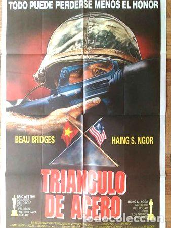Medallas tem&aacute;ticas: antiguo afiche original d cine triangulo de acero