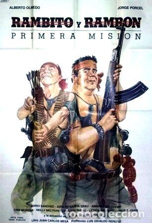 M&eacute;dailles th&eacute;matiques: afiche de cine olmedo y porcel rambito y rambon 1986