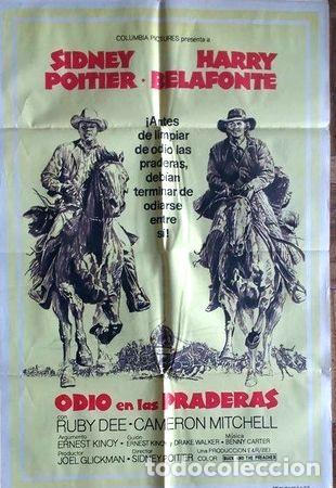 Medallas tem&aacute;ticas: antiguo afiche poster original de cine odio en las praderas