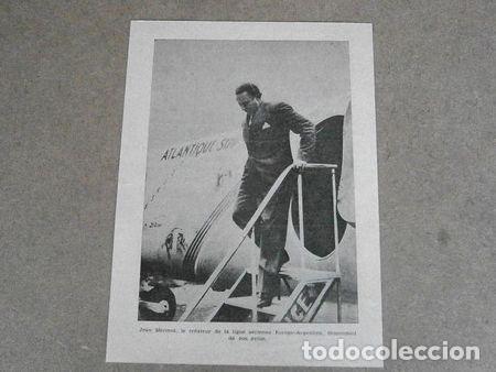 Medallas tem&aacute;ticas: lamina jean mermoz descendant de son avion 1955