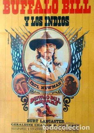 Medallas tem&aacute;ticas: antiguo afiche original de cine bufalo bill y los indios