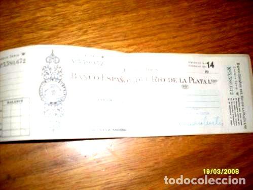 Medalhas tem&aacute;ticas: chequera antigua bco espanol del r de la plata ltdo