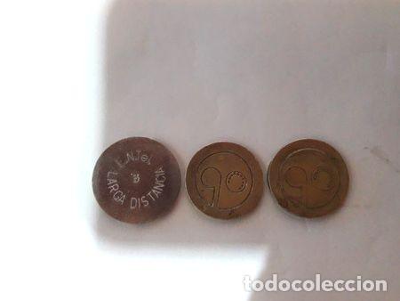 Medalhas tem&aacute;ticas: lote fichas entel 3 monedas