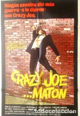 M&eacute;dailles th&eacute;matiques: antiguo afiche poster original de cine crazy joe maton