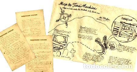 Thematische Medaillen: carta western union mapa delorean back to the future