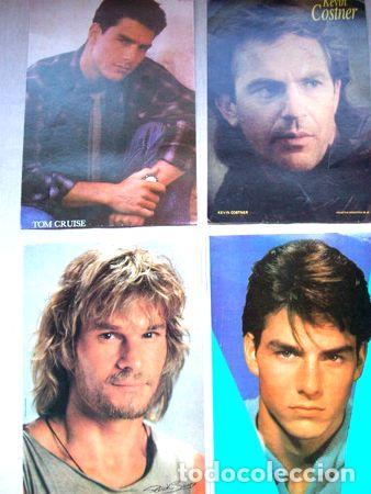 Thematische Medaillen: lote de 4 miniposters actores norteamericanos anos 80