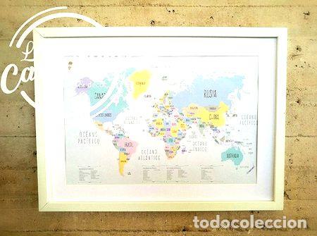 Thematische Medaillen: mapamundi planisferio color paises en espanol