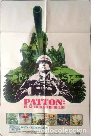 Medalhas tem&aacute;ticas: antiguo afiche poster original de cine patton el guerrero