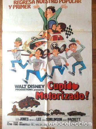 Medalhas tem&aacute;ticas: antiguo afiche poster original de cine cupido motorizado