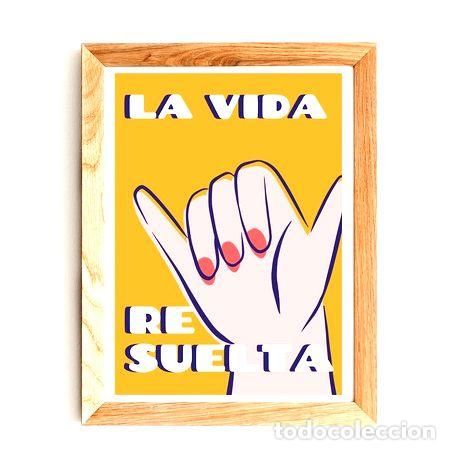 M&eacute;dailles th&eacute;matiques: poster tipografico la vida re suelta