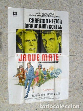 Medallas tem&aacute;ticas: antiguo afiche cine jaque mate 1967 charlton heston