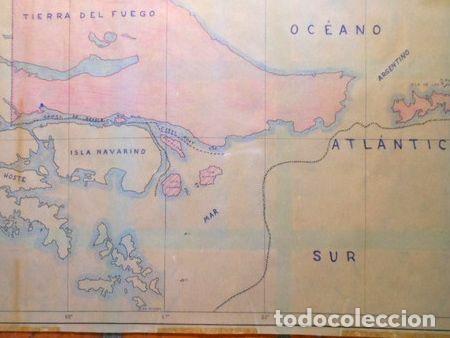 Thematic medals: mapa tierra del fuego dibujado a mano medida 50x70cm