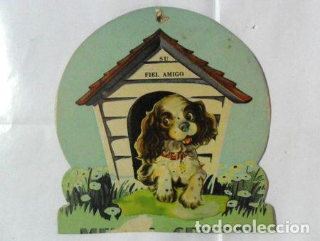 Medalhas tem&aacute;ticas: medias cristal perrito cucha perr antigua lamina publicidad