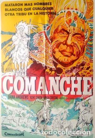 Medalhas tem&aacute;ticas: antiguo afiche poster original de cine comanche