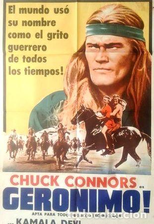 Medallas tem&aacute;ticas: antiguo afiche poster original de cine geronimo