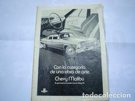 Medaglie tematiche: chevy malibu 1975 gm automovil publicidad obra de arte