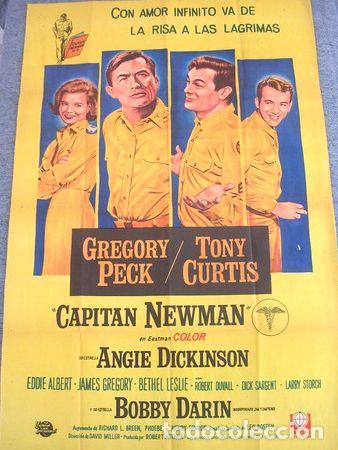 Medallas tem&aacute;ticas: afiche de cine capitan newman 1963 gregory peck tony curtis