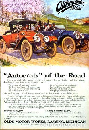 Medaglie tematiche: poster oldsmobile 14th year 1912 y poster lozier 1913