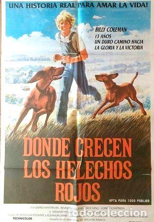 Medaglie tematiche: antiguo afiche original cine donde crecen los helechos rojo