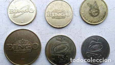 Thematic medals: antigua ficha cospel lote x 6 casino maquina
