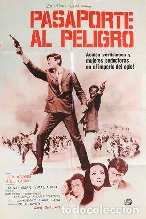 Thematische Medaillen: antiguo afiche poster original de cine pasaporte al peligro