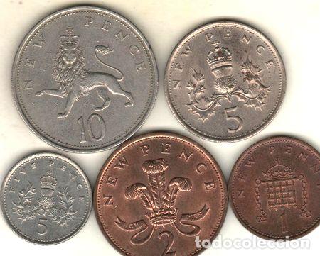Thematische Medaillen: gran bretana lote de 5 monedas diferentes