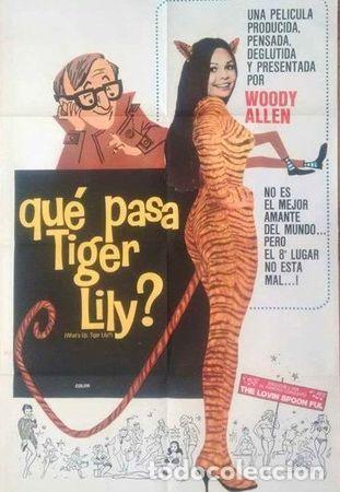 M&eacute;dailles th&eacute;matiques: antiguo afiche poster original d cine que pasa tiger lily