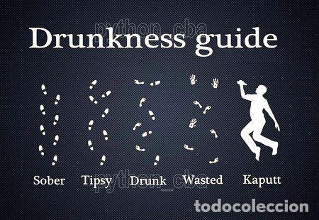 M&eacute;dailles th&eacute;matiques: poster drunkness guide guia alcoholemia 42x30