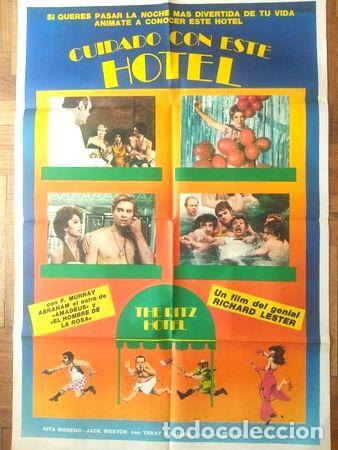 Thematische Medaillen: antiguo afiche poster original cine cuidado con este hotel