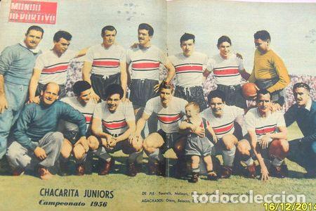Thematische Medaillen: antigua lamina central mundo deportivo chacarita junior 1956