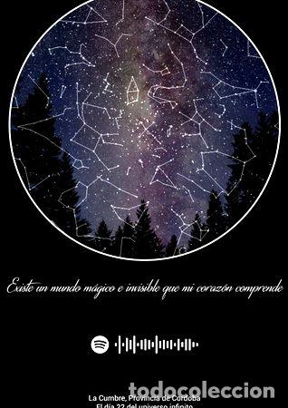 Thematische Medaillen: mapa estelar personalizado con cancion 100 personal